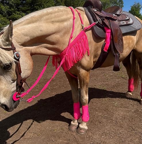 Miniatura 3 de barrel reins horse tack neon hot pink