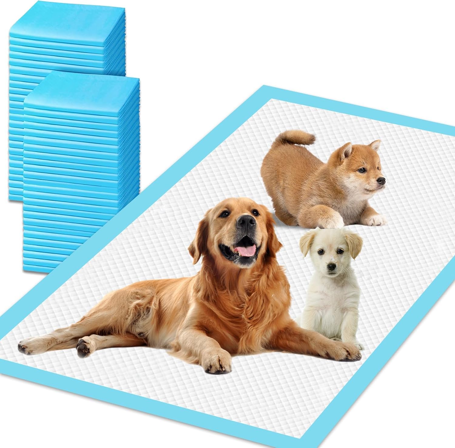 XXXL Welpen-Urinierunterlagen für Hunde, 78,7 x 119,4 cm, 40 Stück, extra groß, auslaufsicher und super saugfähig, dicke Einweg-Töpfchenunterlagen für Welpen, Welpen, Trainingspads für Katzen,
