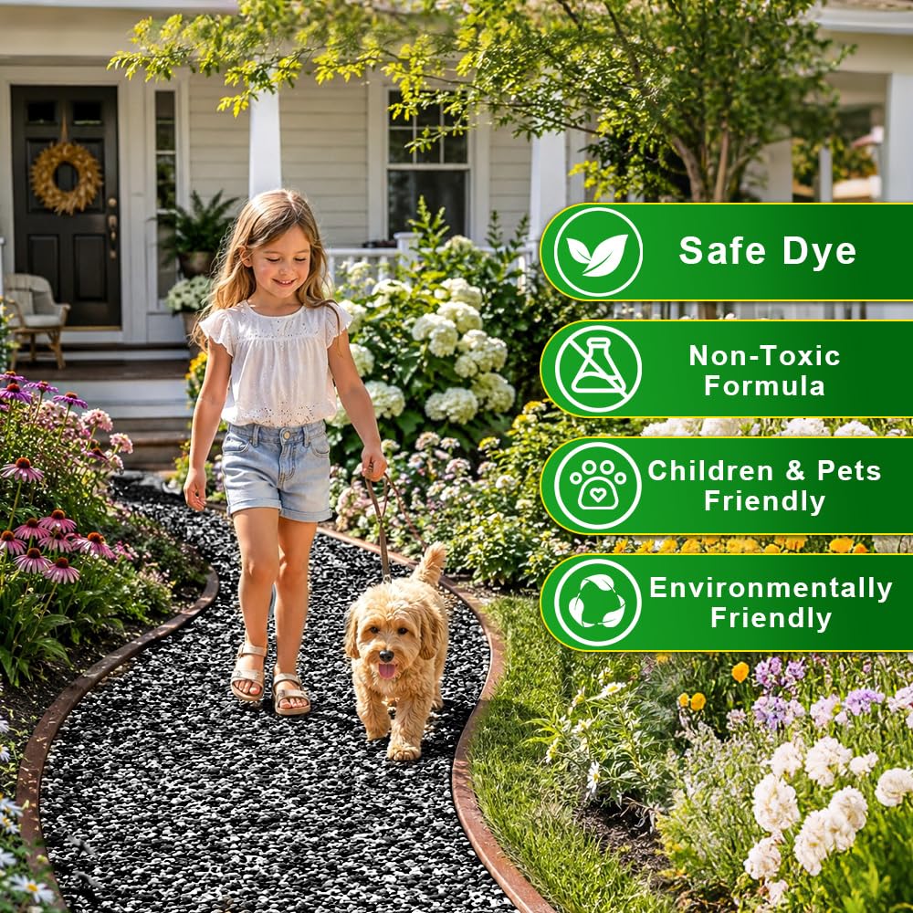Mulch Dye Black 500ML Concentrate, Mulch Paint Concentrat for Landscaping - Rubber, Pine Straw, Wood Chips & More - Used with Pump Sprayer, Long-Lasting & Ready-to-Use (800 Sq Ft)