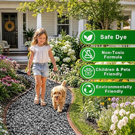 Mulch Dye Black 500ML Concentrate, Mulch Paint Concentrat for Landscaping - Rubber, Pine Straw, Wood Chips & More - Used with Pump Sprayer, Long-Lasting & Ready-to-Use (800 Sq Ft)