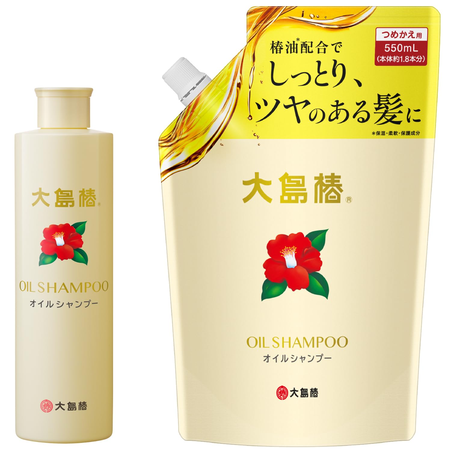 大島椿 オイルシャンプー本体+つめかえセット
