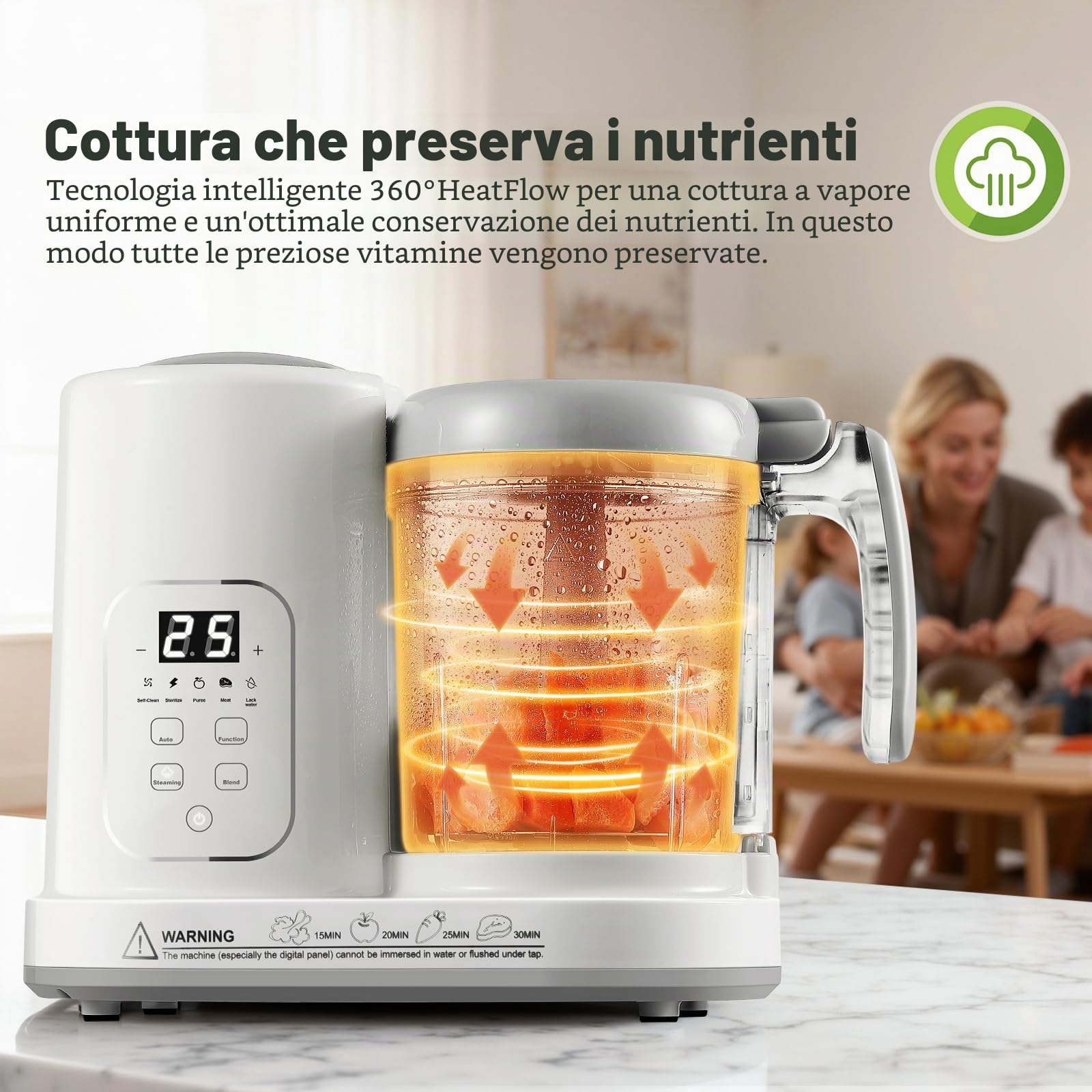 TopStrong Omogeneizzatore per Neonati Baby Food Maker Vapore Mixer Pulizia Automatica Riscalda Scongela