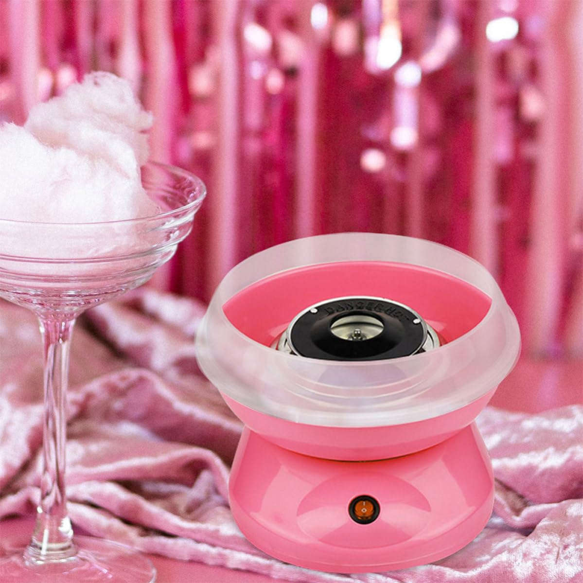 Garneck 4pcs Plastic Marshmallow Dispenser Cover Cotton Candy Maker Guard DIY Cotton Candy Machine Accessory Indoor Sugar Floss Dust Cover for Home Use