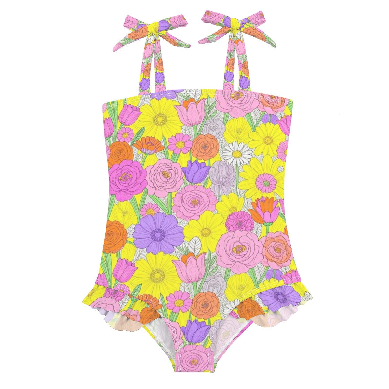 FRODOTGV Costume da bagno intero da ragazza ad asciugatura rapida, costume da bagno estivo da spiaggia per bambine
