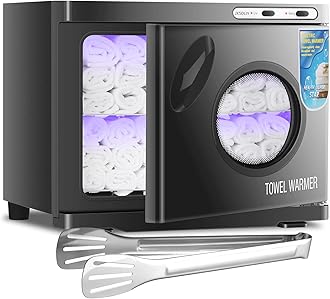 JXSDLIYHot Towel Warmers for Spa 23L Large Capacity Hot Towel Cabinet with See-Through Window Towel Steamer for Facials Massage Salon Bathroom Barber Beauty Steam Towel Warmer (black)
