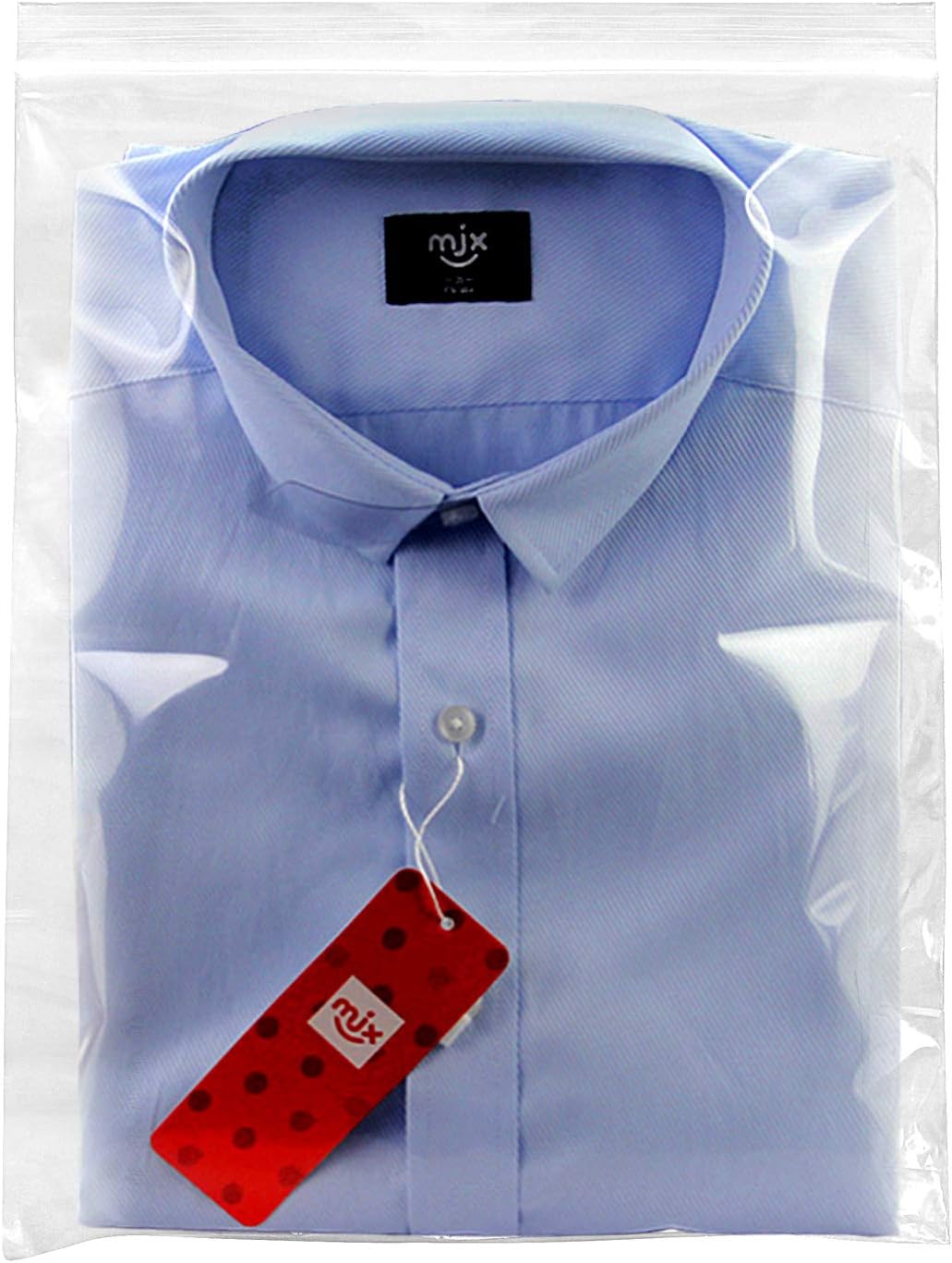 200 Pack Clear Large Poly Zip Mail Bags. 4 Assorted Sizes, 9x12 10x13 13x15 13x18 Inches. 2 MIL Thick, Resealable Food Grade PP Plastic Zip Baggies for Foods, Clothes, Travel Supplies. : Office Products