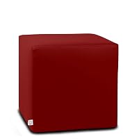 ARKETICOM Dado Pouf Design Cube Repose Pied Tabouret Cuir Dehoussable