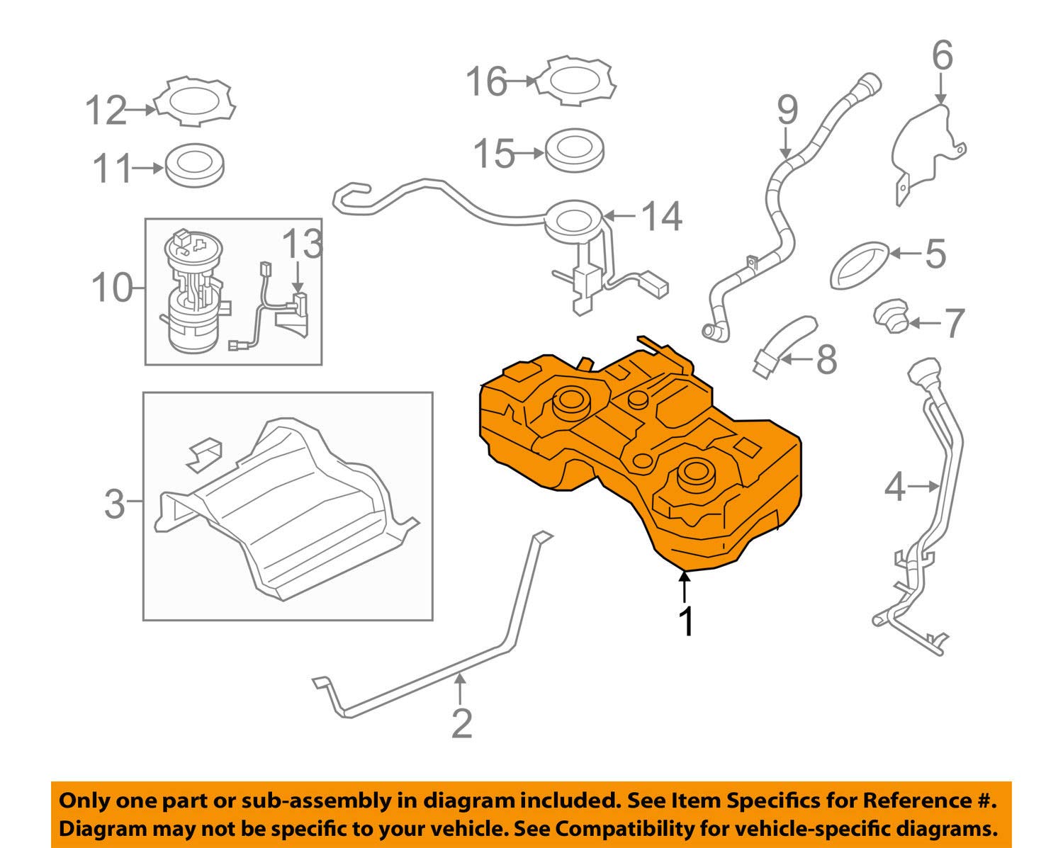 Nissan 17202-5HA0A Fuel Tank