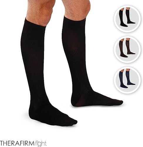 Miniatura 2 de Calcetines acanalados para hombre con compresión ligera (10-15mmHg)