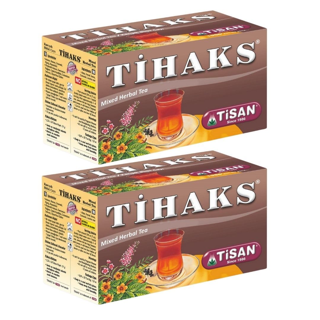 Tisan After Overeating Tihaks Tea - 2 boxes total 40 tea bags