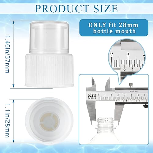 Miniatura 2 de Yulejo Tapas de repuesto de plástico para botellas de agua de 1.102 in, tapa de botella deportiva trenzada, tapa de botella de agua reutilizable,