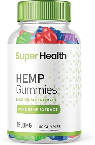 Super Health Hemp Gummies - Official Formula - Super Health Gummies with Hemp Extract, Super Health Gummies Great Taste, Superhealth Big Size Gummy,