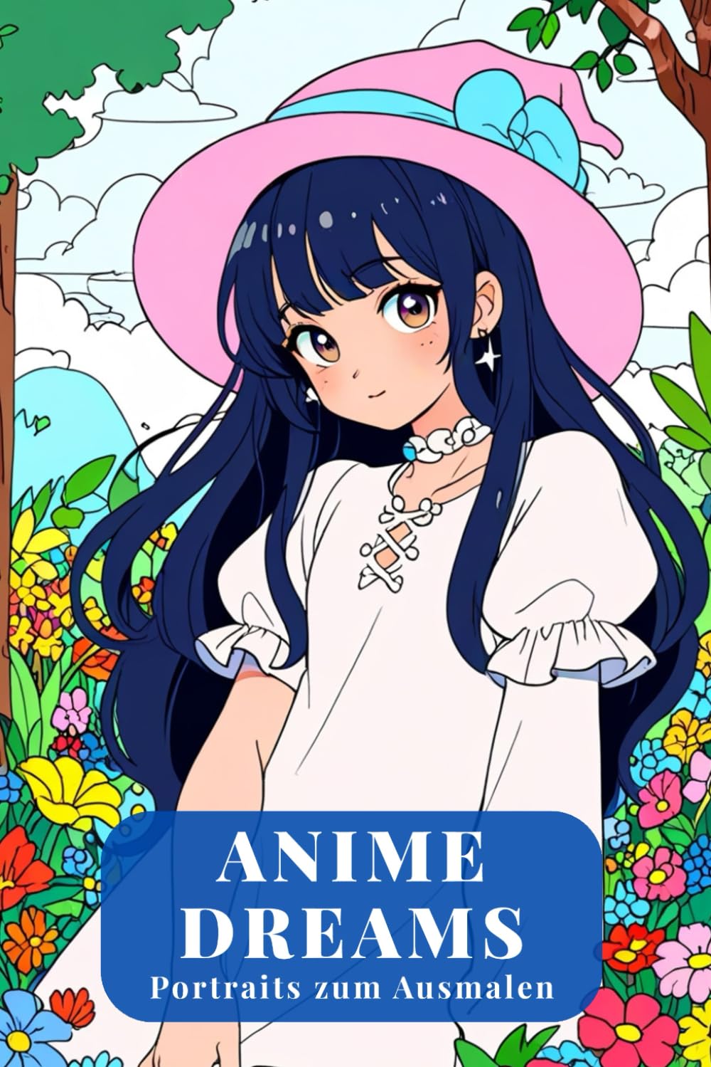 Anime Dreams. Portraits zum Ausmalen. Malbuch für Erwachsene & Jugendliche – 82 detailreiche Porträts – Zeichnungen im Manga-Stil – 165 Seiten ... und kreatives Ausmalbuch im japanischen Stil