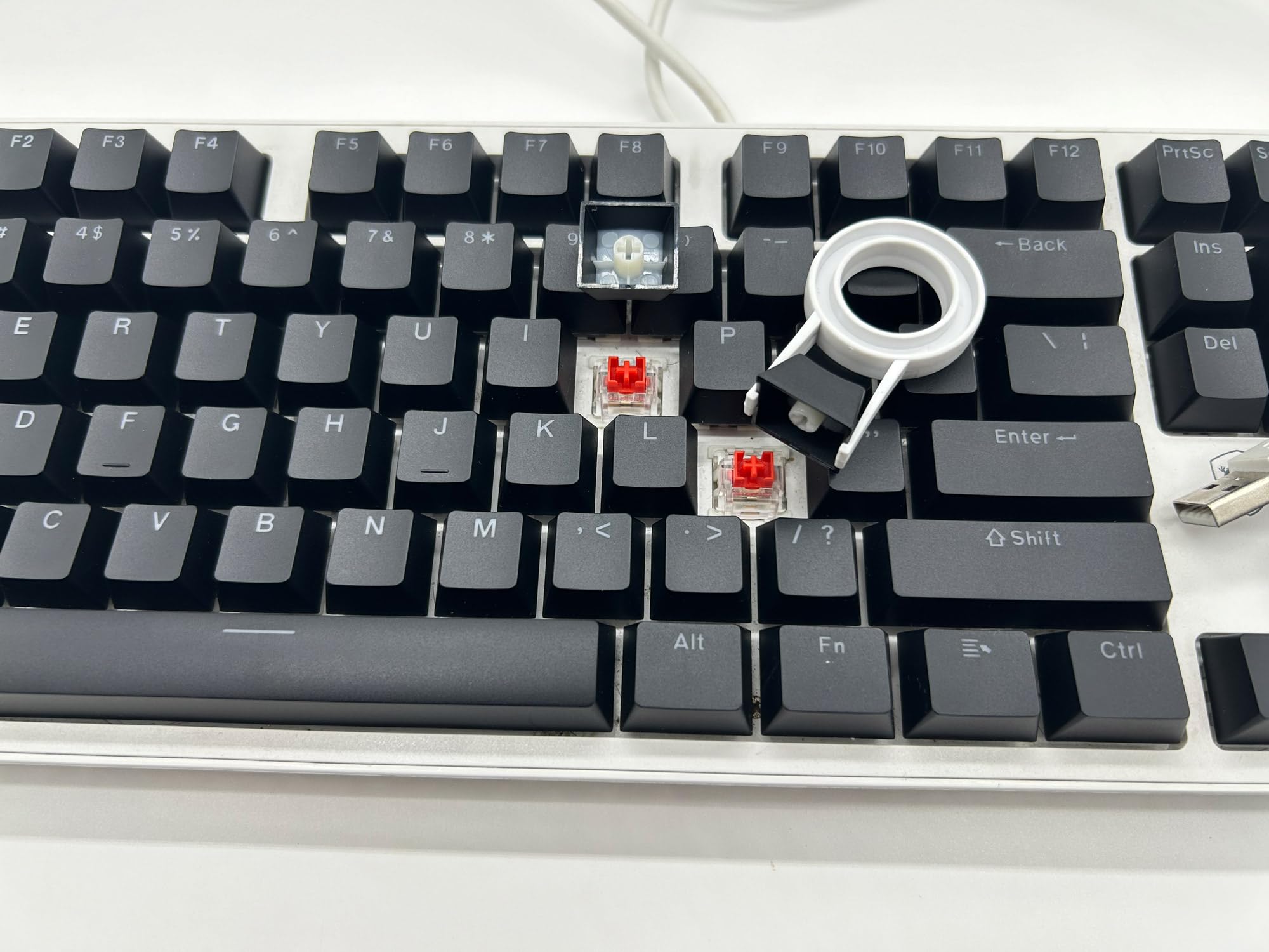 113 Tasti compatibili con Interruttori MX Doubleshot Support, Illuminazione a LED ABS Profili OEM per il Gioco Fai da te Tastiera Meccanica