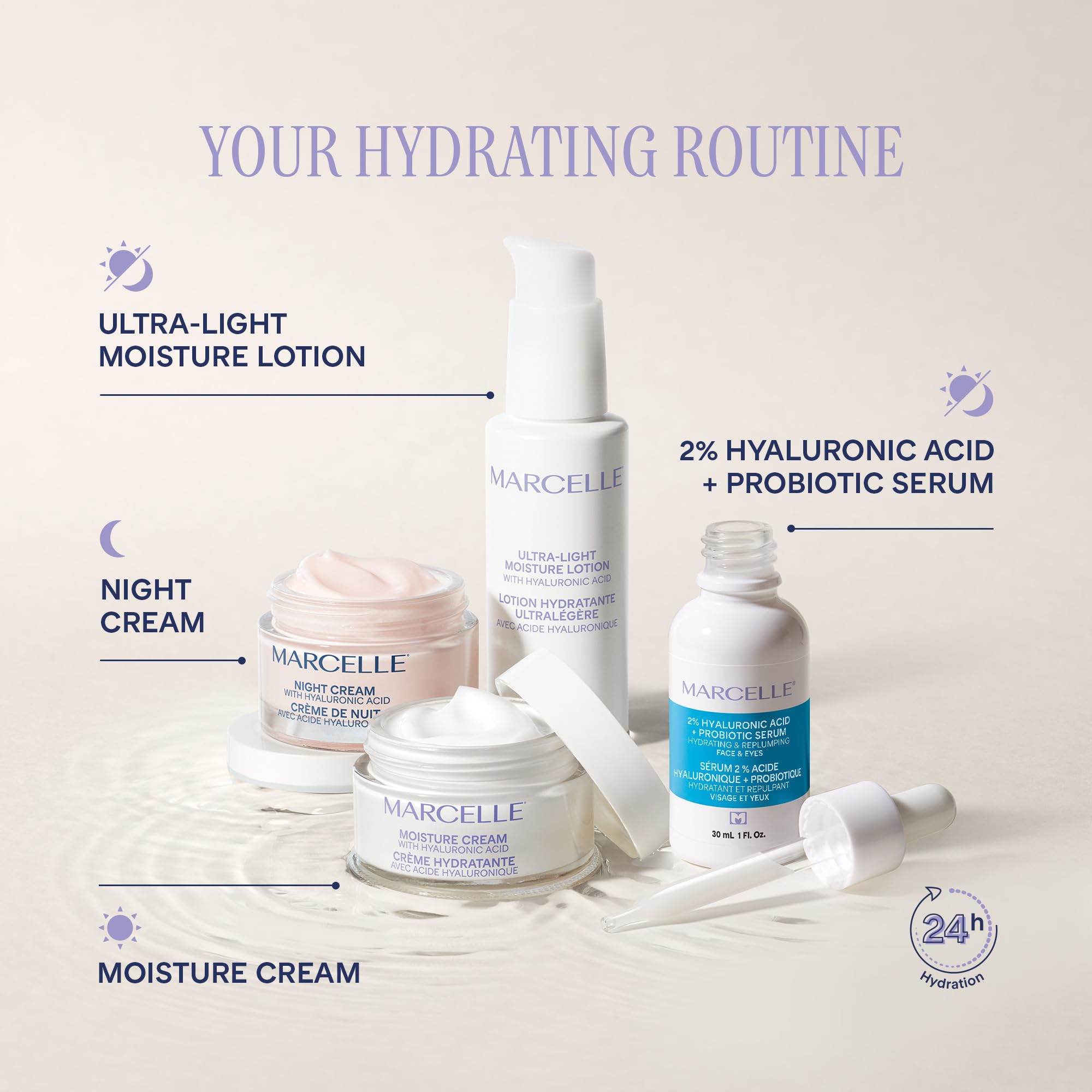 Marcelle Moisture Cream with Hyaluronic Acid, Vegan, Cruelty-Free