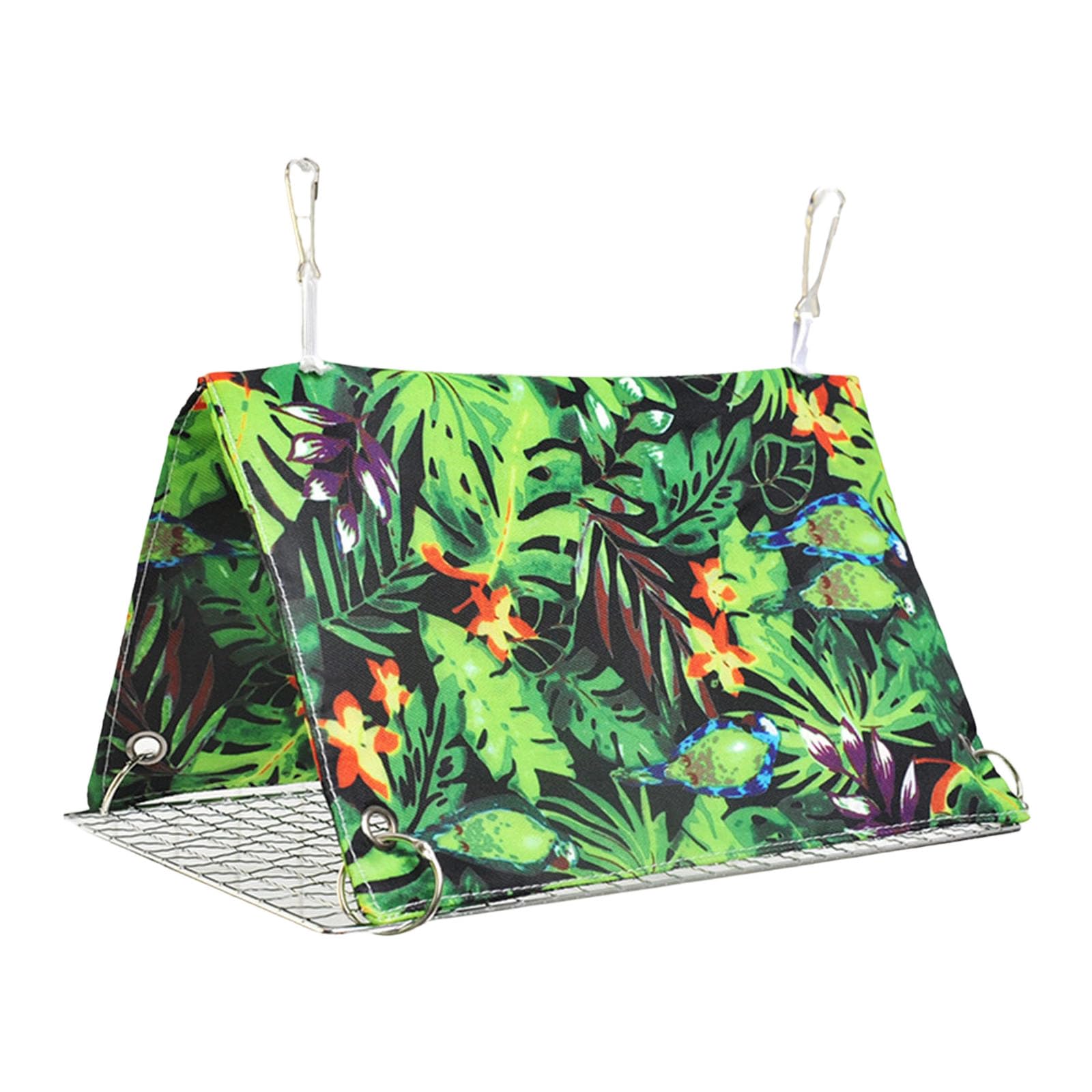 NEWFT Chew Resistant Parrots Nest Summers Cooling Hanging Bed Breathable Bird Tent with Stable Metal Frame For Active Parakeet