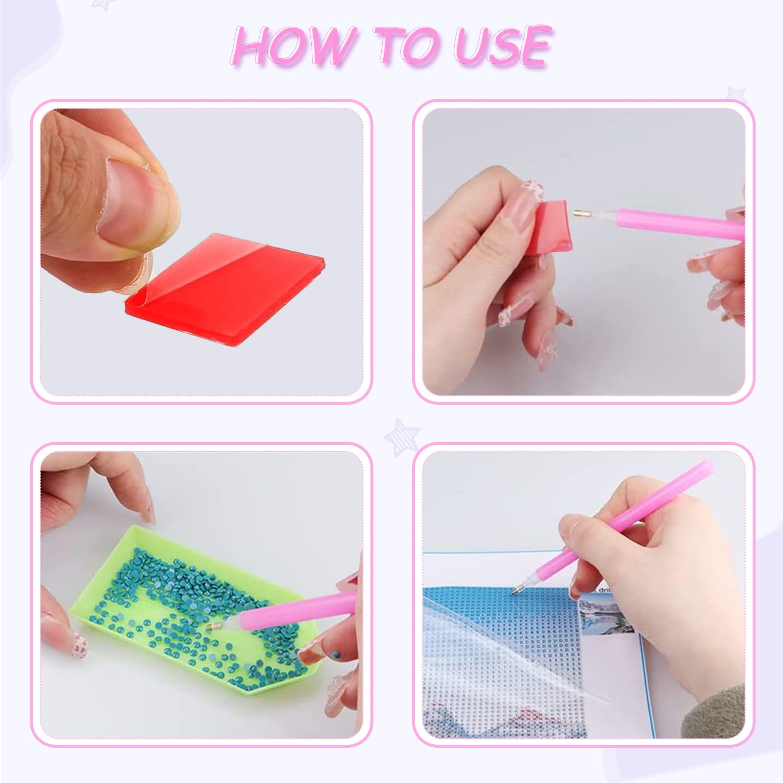 12 PCS Diamond Painting Glue & Wax – Multi-Color Thickened Clay For DIY Diamond Art Kits