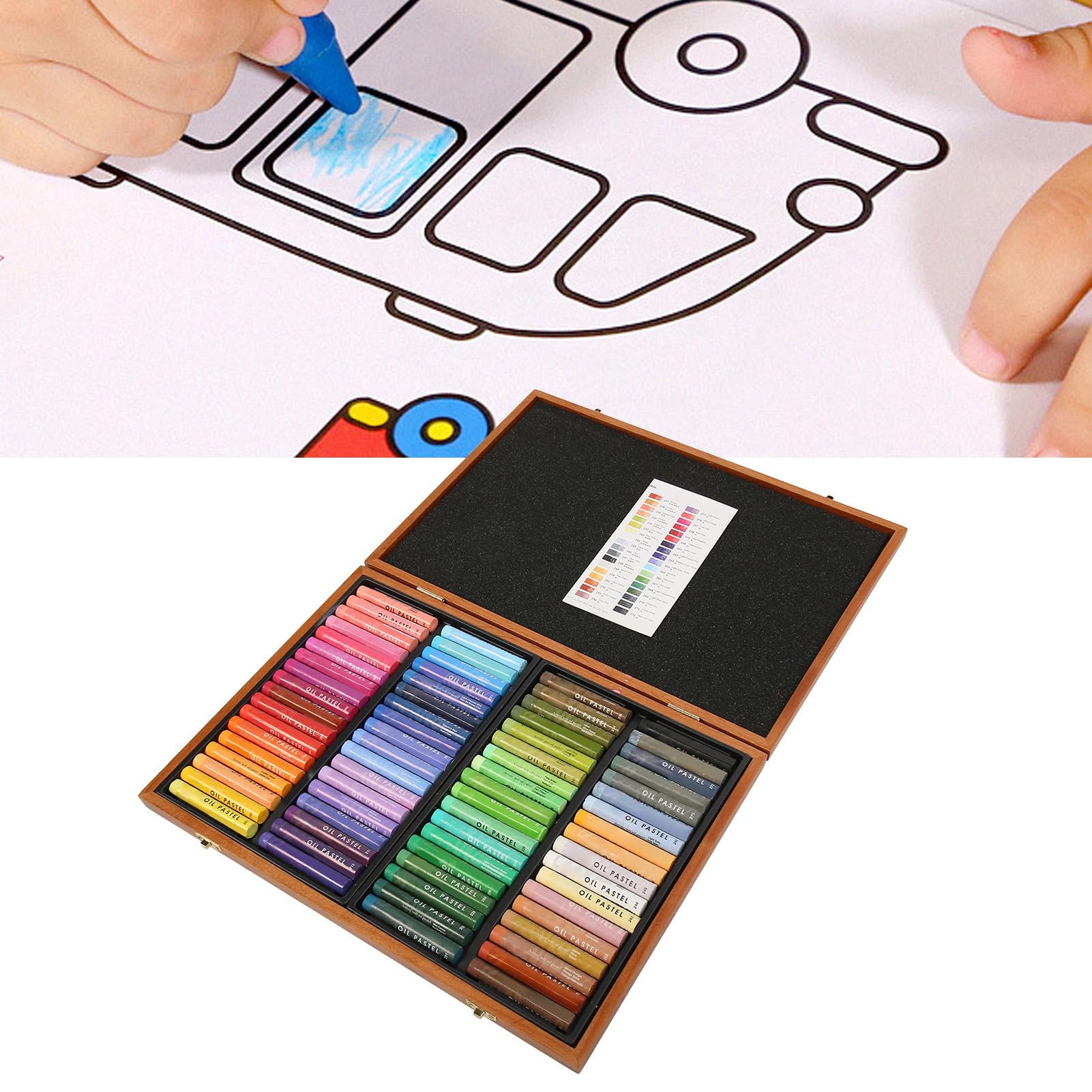 Professionelles Ölpastell-Set mit 72 Farben, weich, mischbar, hochpigmentiert – Künstlerbedarf für Anfänger, Schüler, Maler, Zeichner, Skizzieren, Porträts und Landschaften