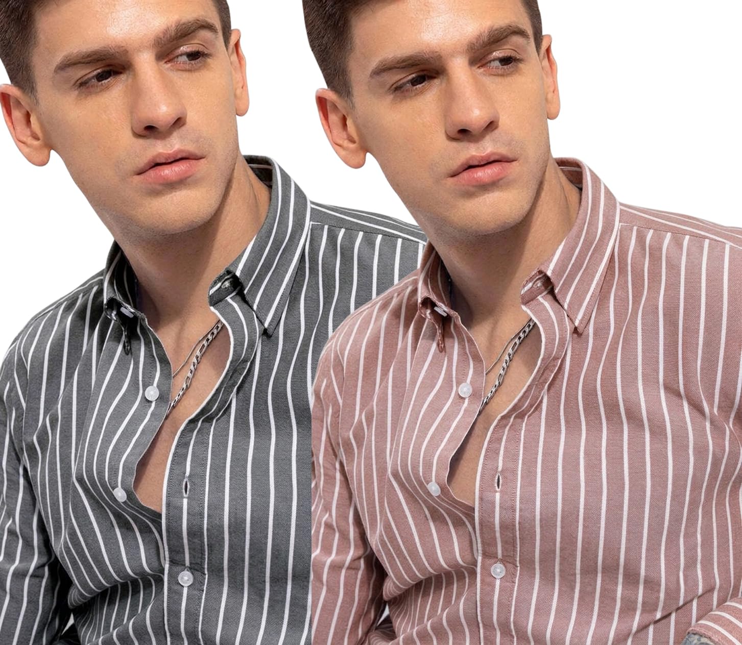 Men's Vertical Striped Shirt for Men | Full Sleeve Slim Fit Cotton Blend Shirt | Stylish Formal-picture-16