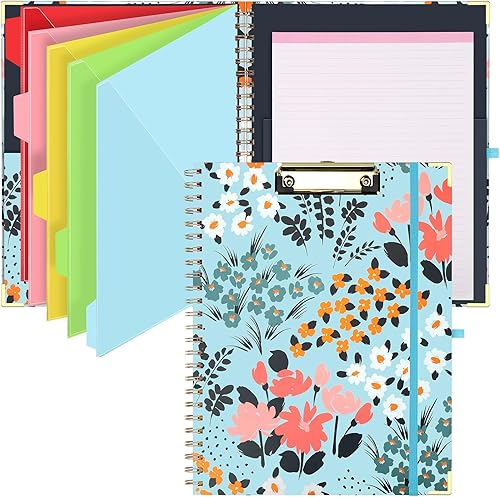 HWPRATO Portapapeles en espiral con bloc de notas, portapapeles con almacenamiento para enfermería, carpeta portapapeles para trabajo, oficina,