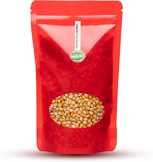 Hopser Food Fun Premium Mushroom Popcorn Kinopcorn Bag 1:46 Popcorn Premium Pop in GMO Free Resealable Bag (Xl Flakes of Mushroom Popcorn – 1 kg (Pack of 1))