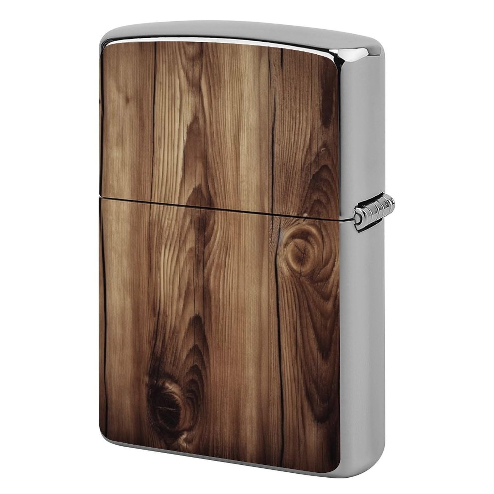 Wood Grain Lighter Case Cover Vintage Metal Lighter Sleeve Reusable Lighter Protective Cover Decorative Lighter Holder Birthday Gifts for Men Women