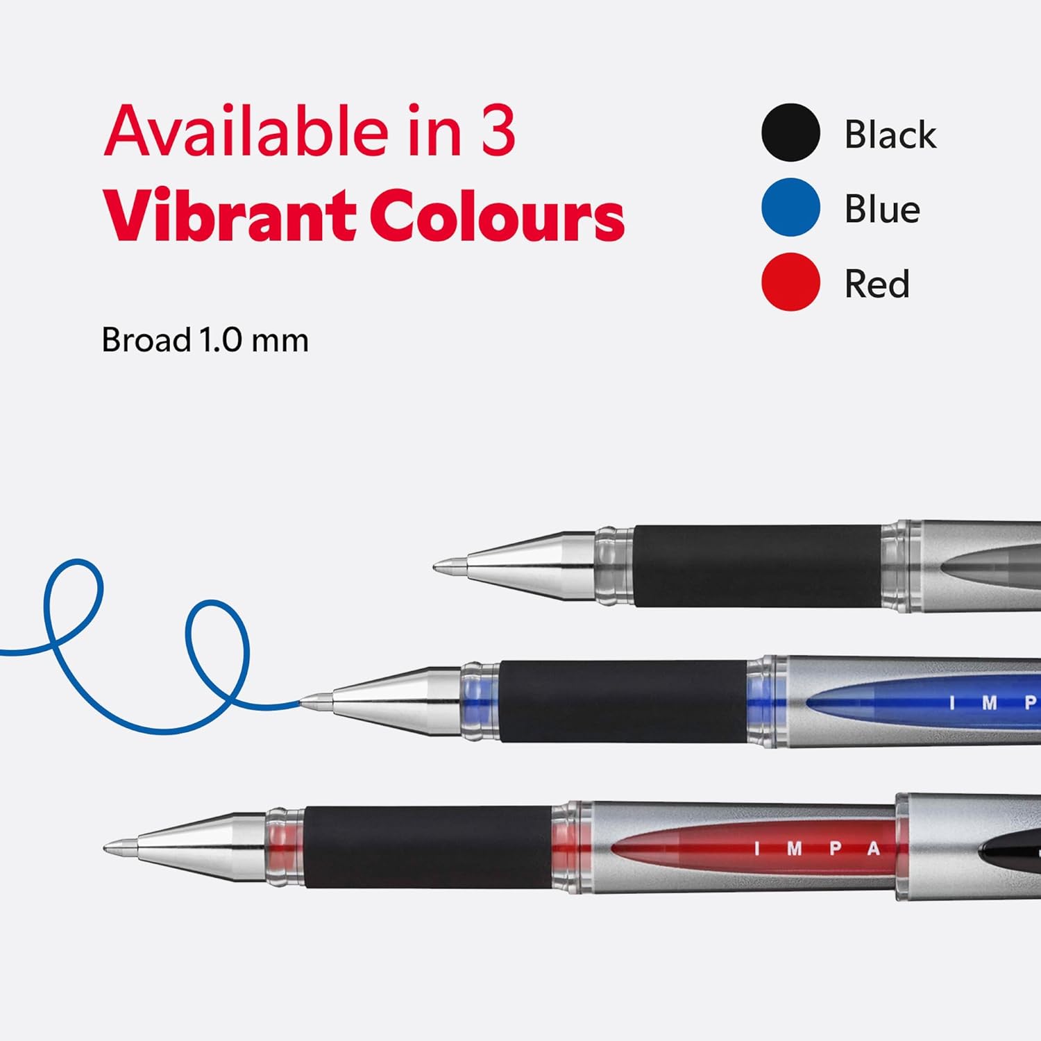 Uni-ball UM153S Impact Gel Rollerball 1.0mm Tip 0.6mm Line Blue Ref UM153BLU [Pack of 12]
