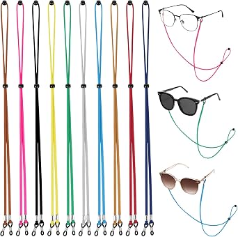 10 Pcs Glass Holder Straps, Adjustable Eyewear Retainer Lanyard Cord, Sunglass Eyeglass Chains Around Neck for Men Women Kids
