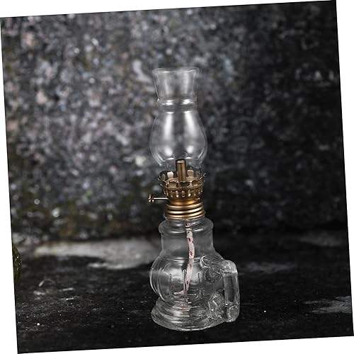 Miniatura 2 de ARTIBETTER Lámparas de aceite vintage, lámparas de queroseno de vidrio, luz retro de queroseno, linterna de aceite antigua, linterna de aceite