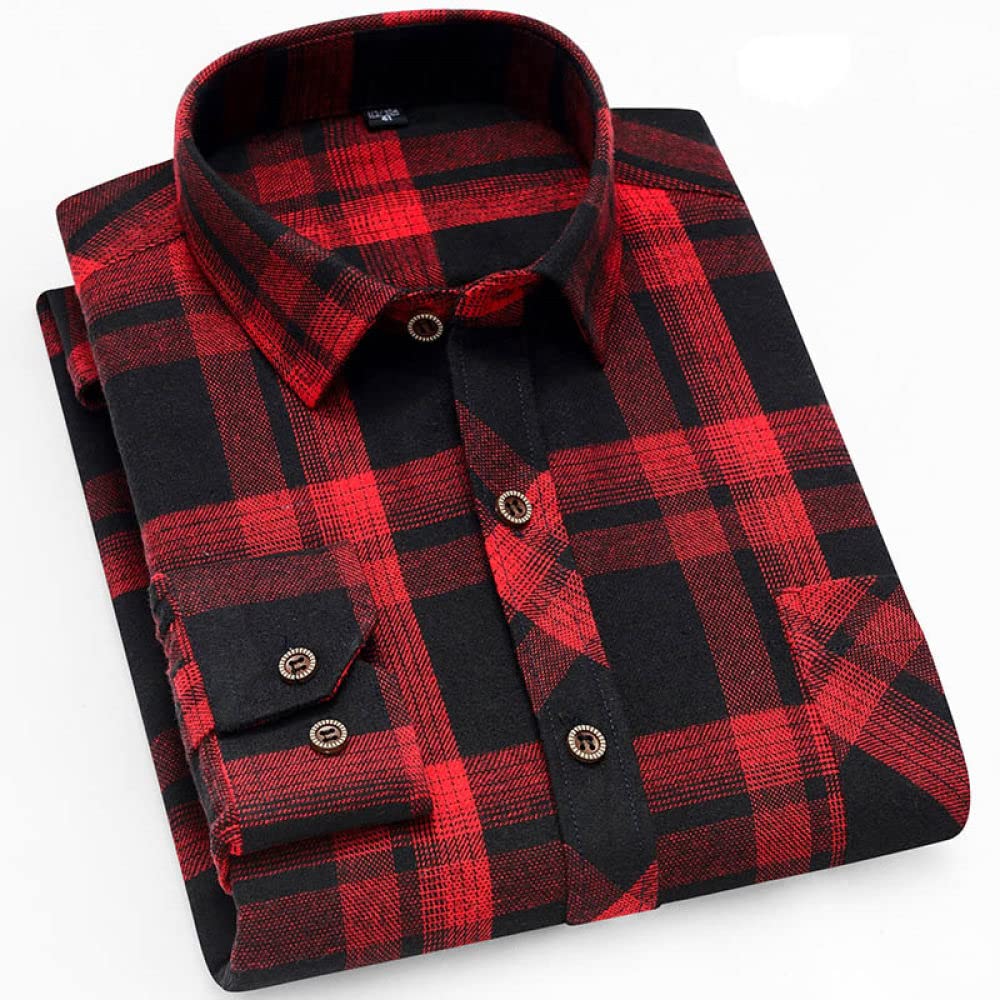 Camicia In Flanella Rossa Buffalo Da Uomo - Cromoncent: Morbida, Calda E Dal Taglio Classico (Taglia L) - 2