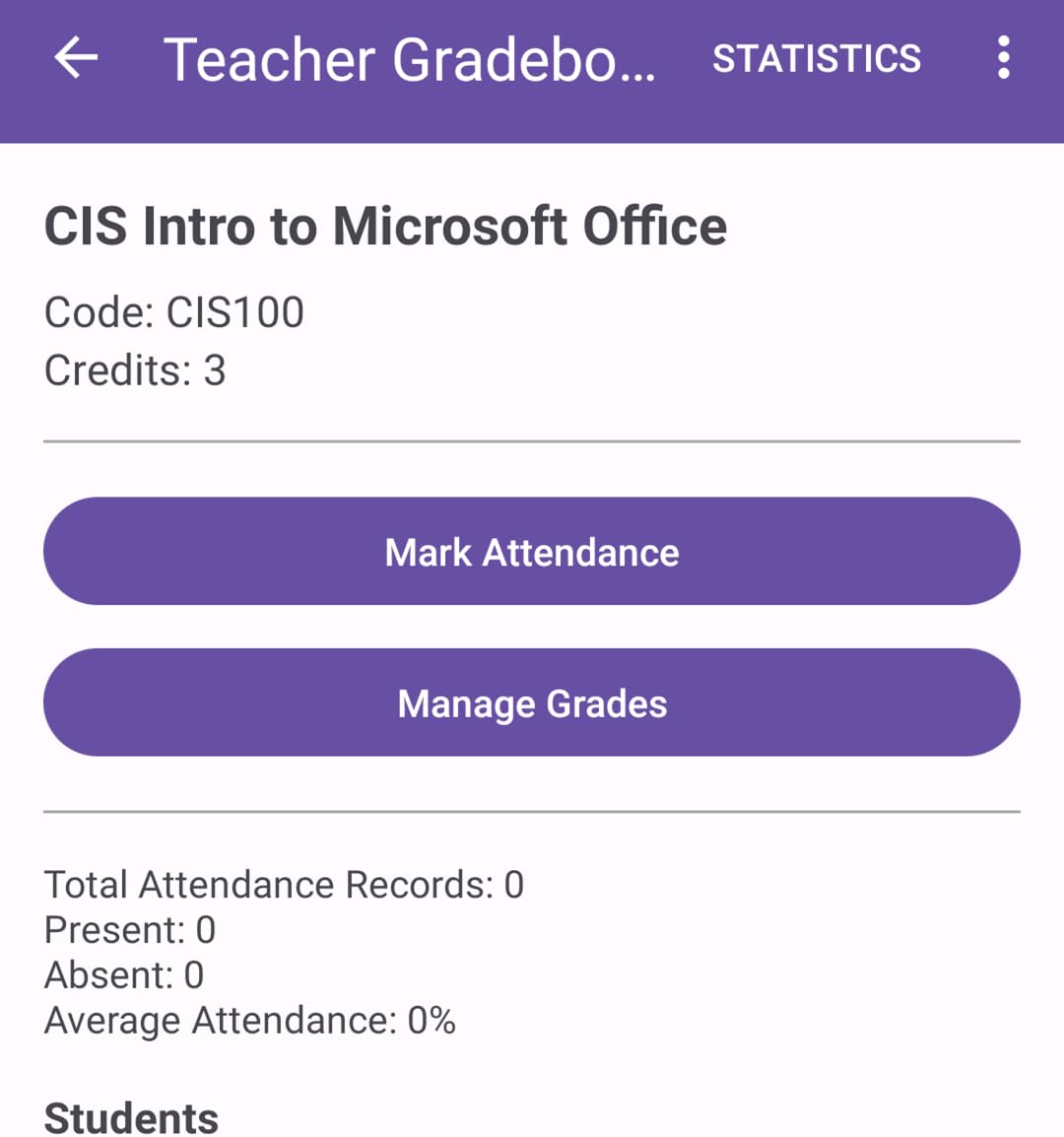 Grading Book and Attendance Sheet — view 5