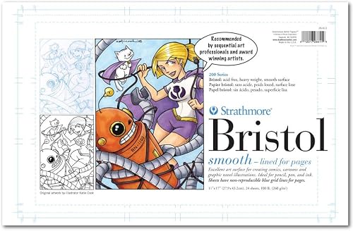 Strathmore 200 Sequential Series Bristol Pad - 11'' x 17'', Smooth, 24 Sheets