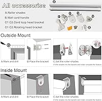 Vista 9 de Persiana enrollable 100% opaca, clásica con aislamiento térmico y protección UV. Persianas enrollables para el hogar, dormitorios, sala de estar