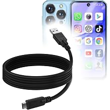 BoxWave Cable Compatible with SOYES XS 19 Pro - DirectSync - USB 3.0 A to USB 3.1 Type C, USB C Charge and Sync Cable - 6ft - Black