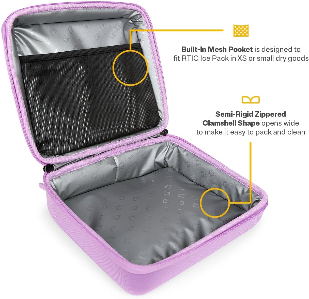 RTIC Day Packer Lunch Trio Set - Includes Bento Box Container, Insulated Holder, Ice Pack, School, Travel, Girls, Boys, Kids