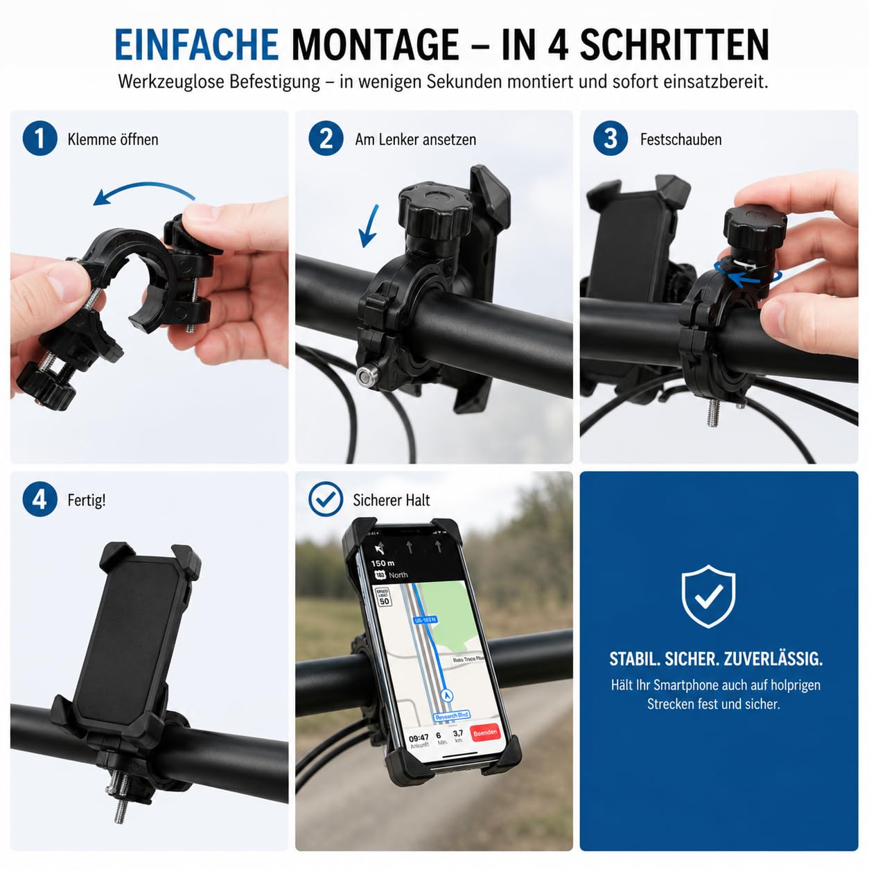 360 drehbare Fahrrad Handyhalterung fr Samsung Galaxy