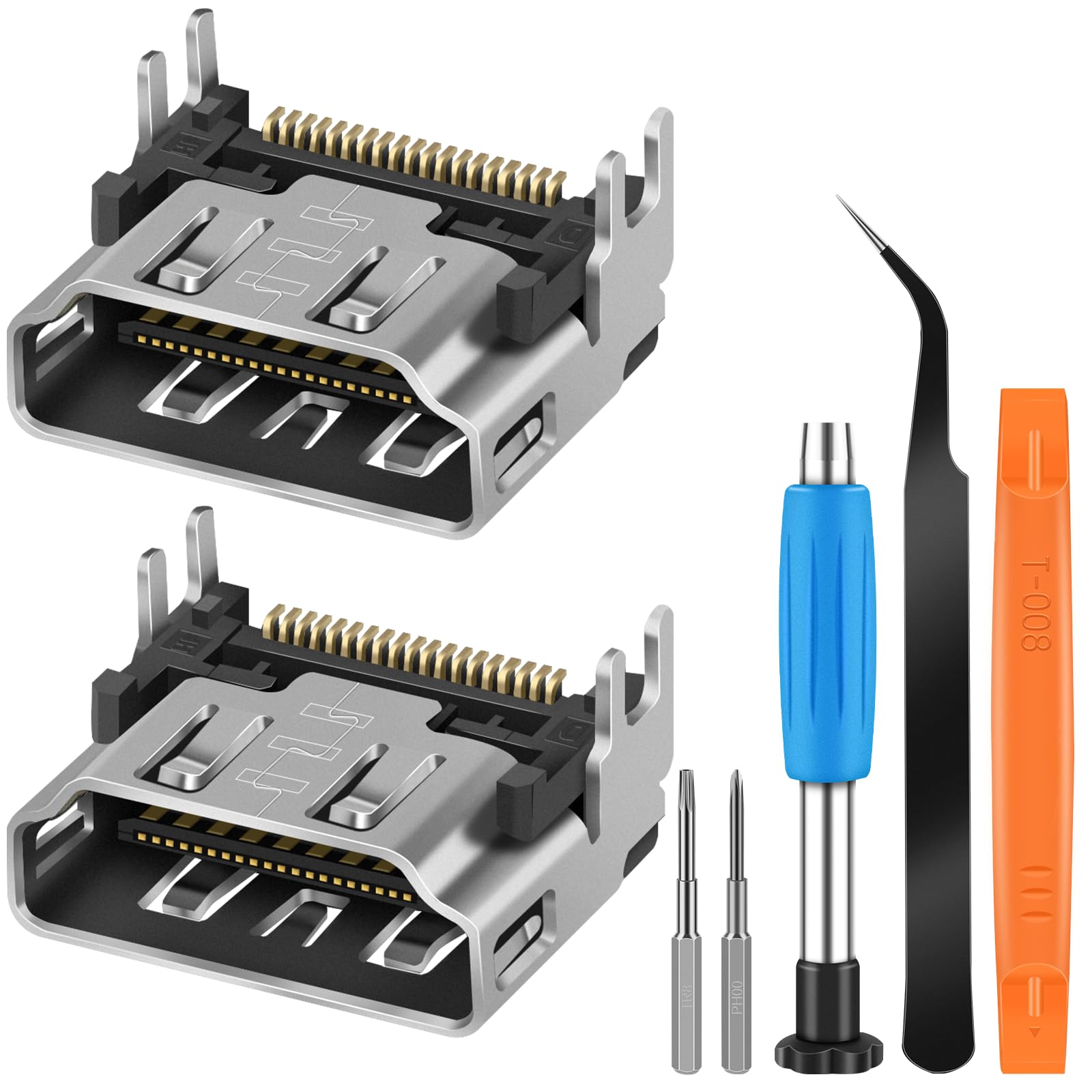 HDMI Port Replacement for PS5 OEM Display Socket Jack Connector Repair for PlayStation 5 Console with Tools