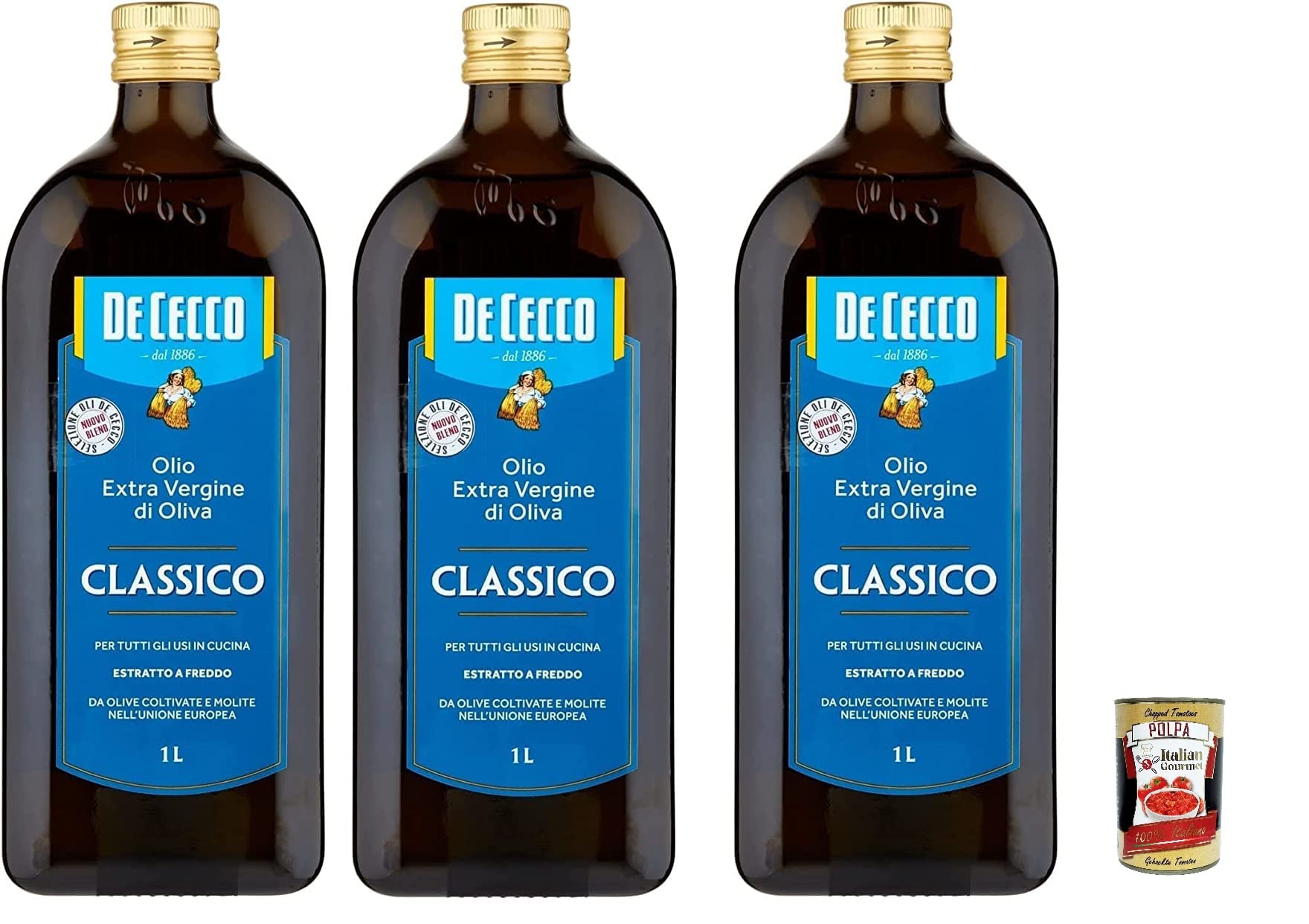 Italian Gourmet Olio Extra Vergine di Oliva Classico - Aceite de oliva (3 x 1 L)
