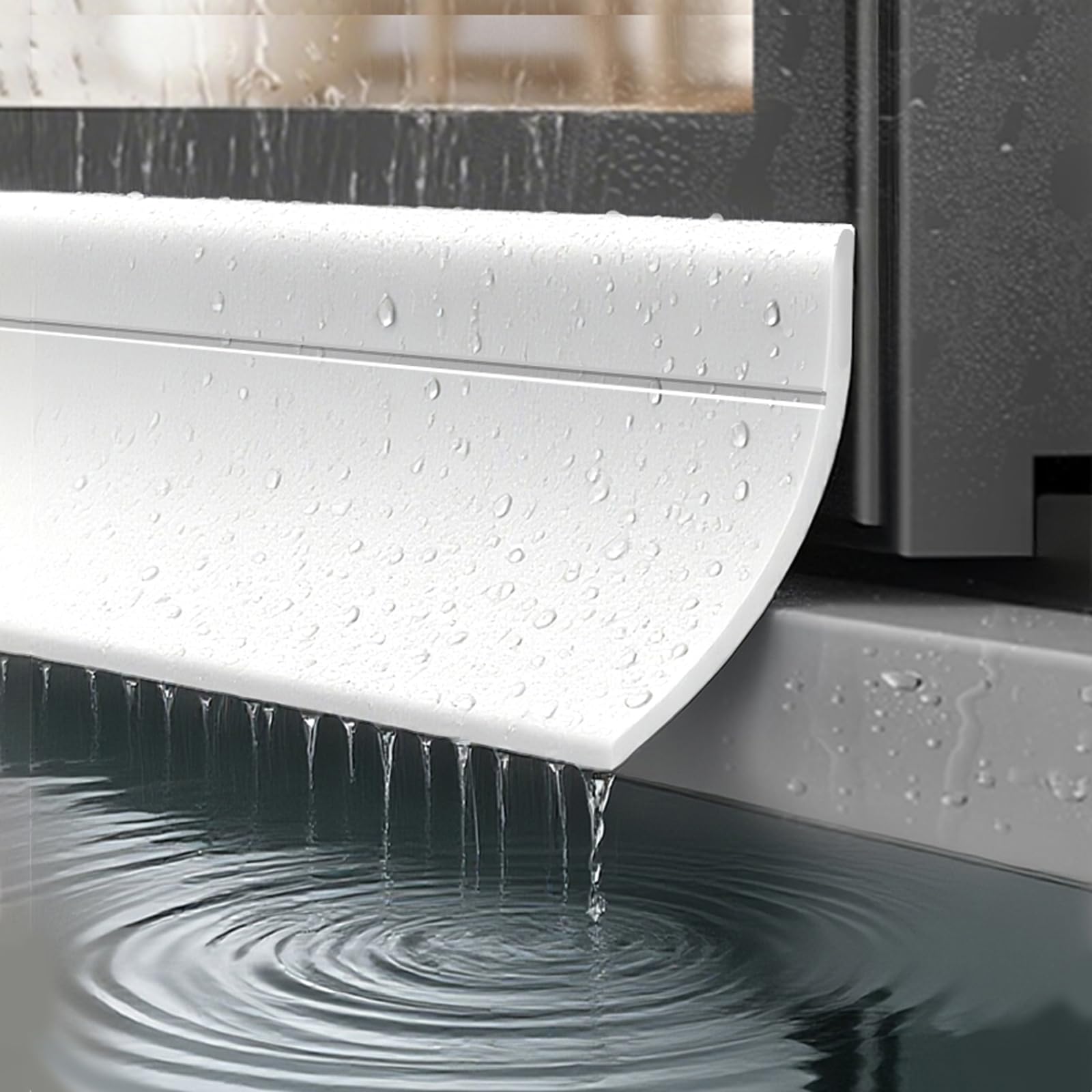 Déflecteur de pluie en caoutchouc auto-adhésif pour fenêtre et porte de voiture