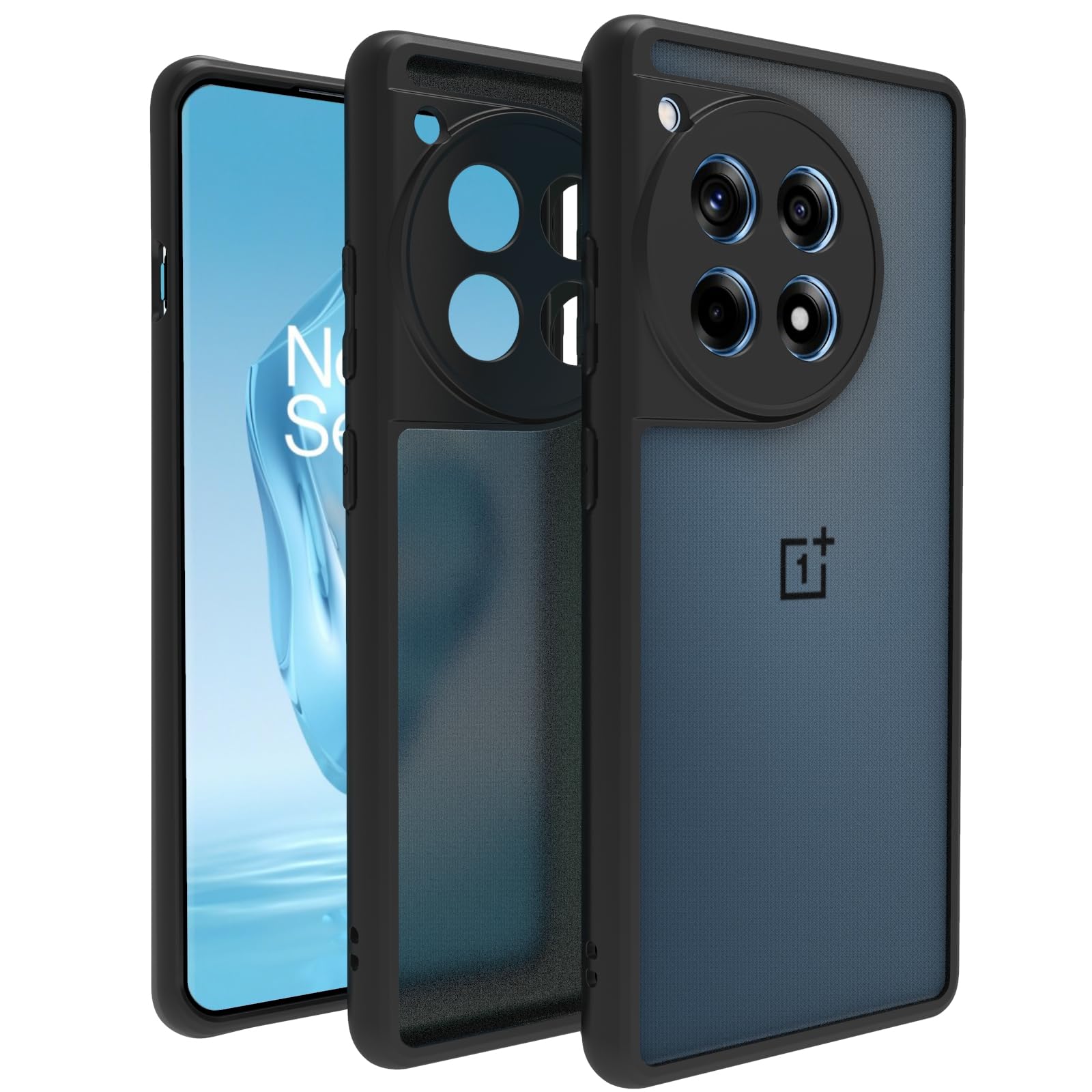 RIGGEAR Shockproof Sleek Hybrid Armor Back Cover Case Compatible with OnePlus 12R (Smoke Black Matte PC + Black TPU Bumper) (B0D31VW93P) Amazon Price History, Amazon Price Tracker