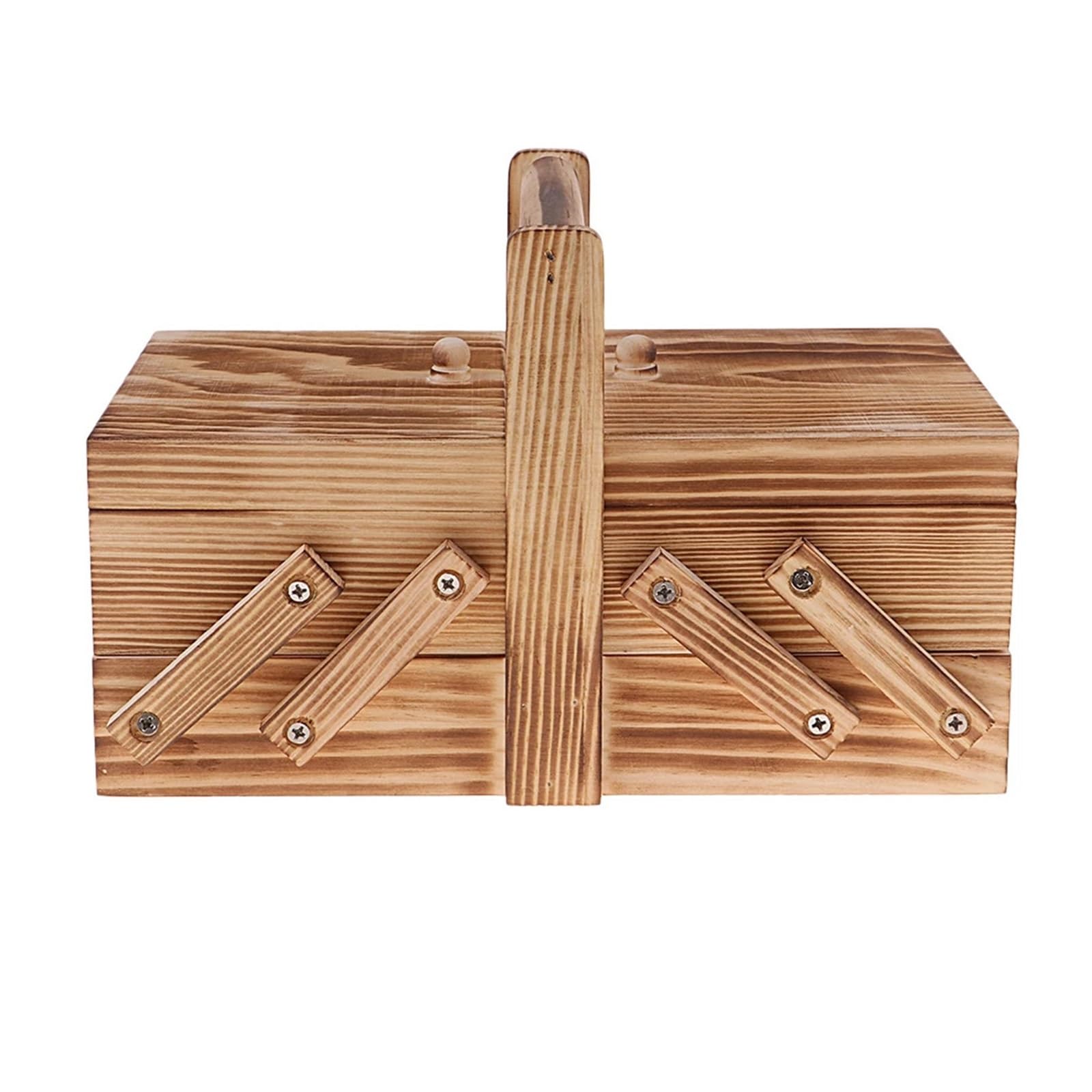 wooden sewing box Sewing Storage Case Wooden Crafts Box for Jewelry Holder Sewing Thread Set for Camping Home DIY