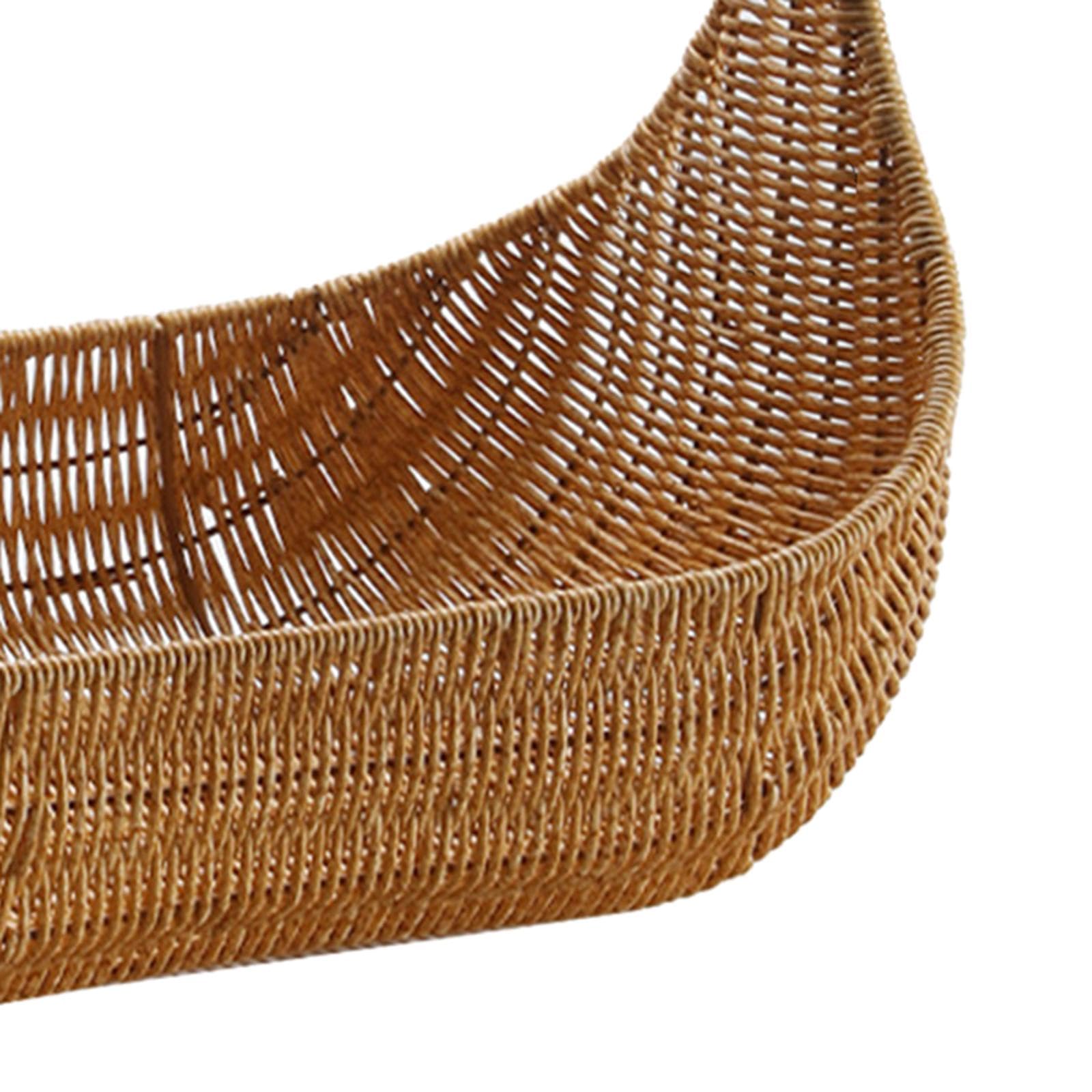 Cesto Portaoggetti, Cesto da Picnic, Cesto per, Cesto da Mercato, Cesto Intrecciato a Mano, Cesto Portaoggetti Intrecciato a Mano per Viaggi, 37x22x29 cm