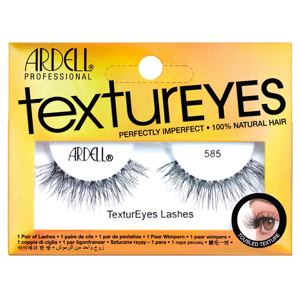 Ardell TexturEyes False Lashes 585 - Fluffy Natural Volume Lash Strips Reusable False Eyelashes 1 Pair