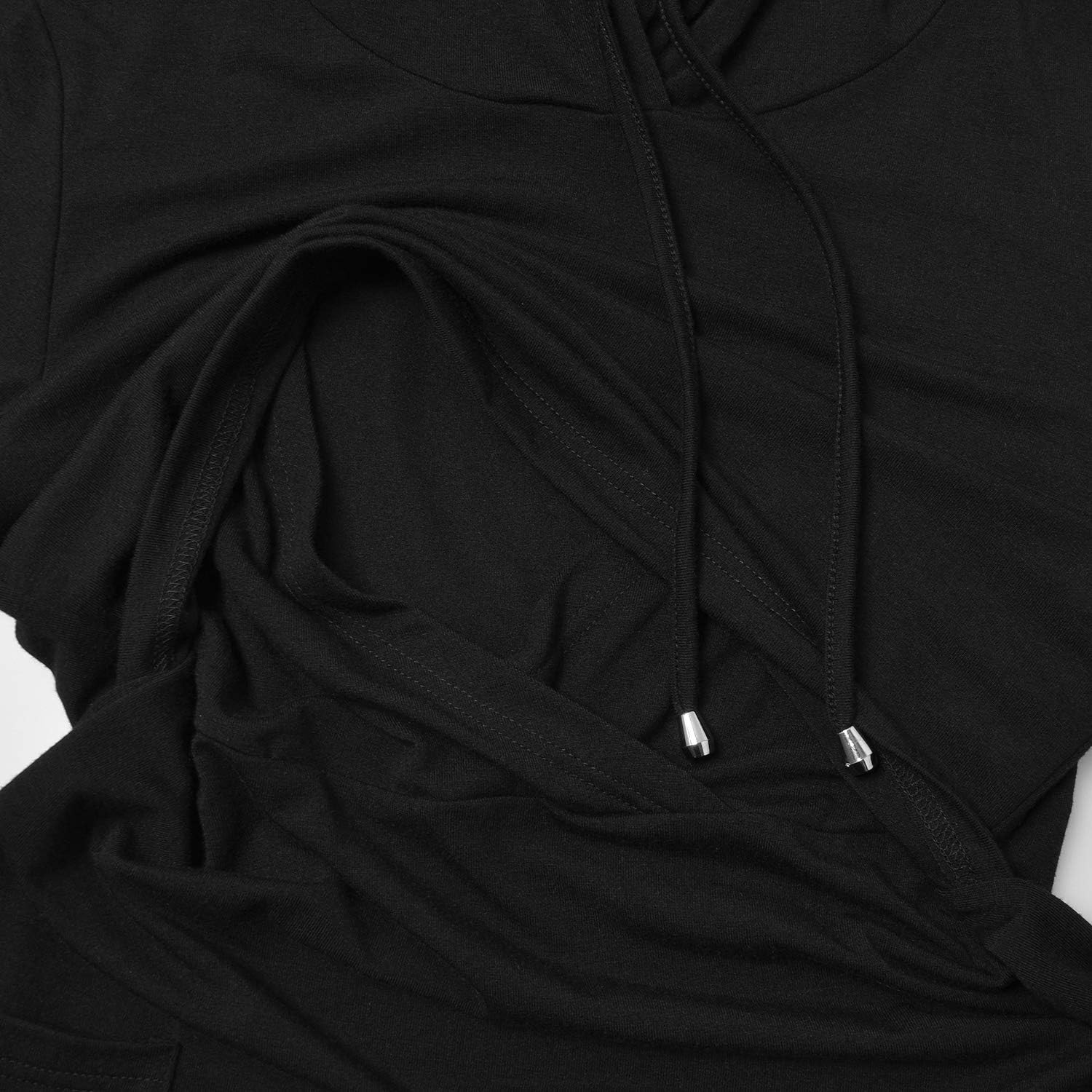 GINKANA Womens Nursing Hoodie Top Sweatshirt Long Sleeve Button Decoration Pockets Shirts Tunic Top at  Women’s Clothing store