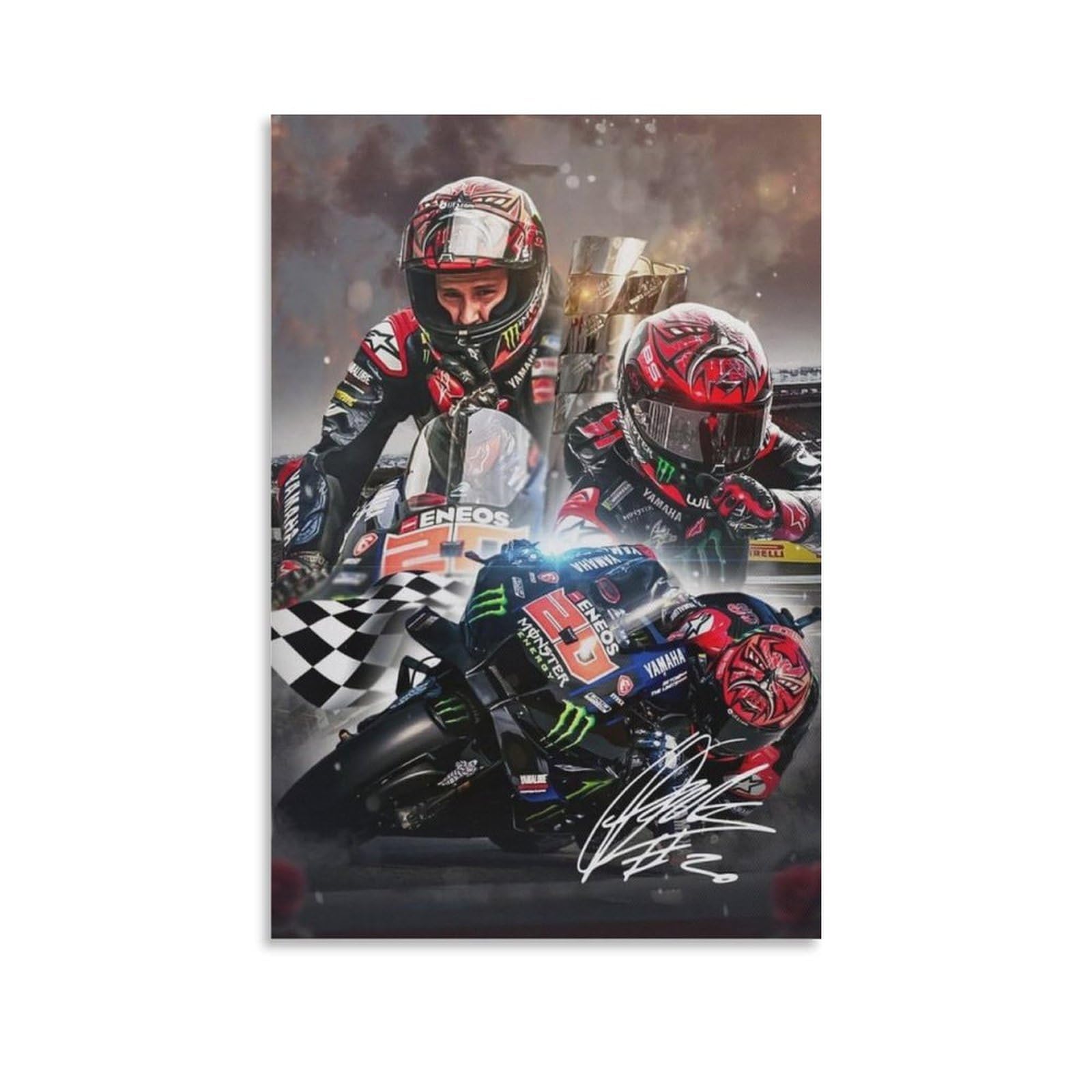 FCOIN Fabio Quartararo Canvas Poster Artworks Canvas Poster Wall Art Prints Home Modern Decor 24x36inch(60x90cm)