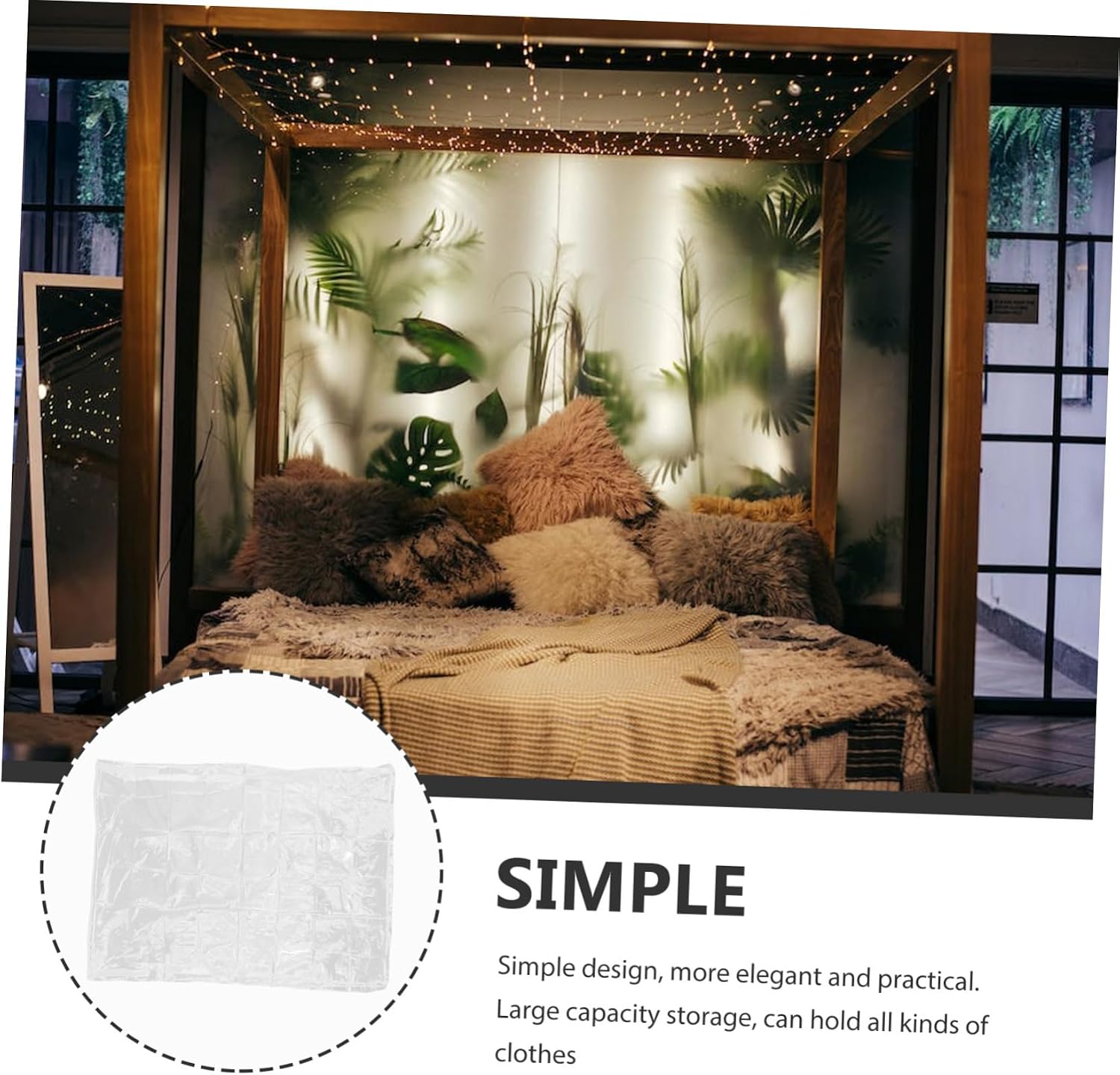 Amosfun 1pc Zippered Mattress Cover Dustproof Storage Bag for Mattresses and Breathable Fits Height Reusable Mattress Protector for