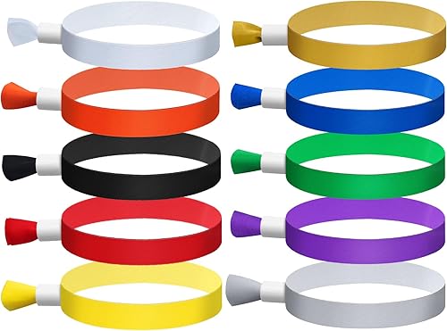 100 Pcs Cloth Event Wristbands, Event Wristbands, Colored Wrist Bands for Events, for Lightweight Concert Wrist Strap for Activities, Party