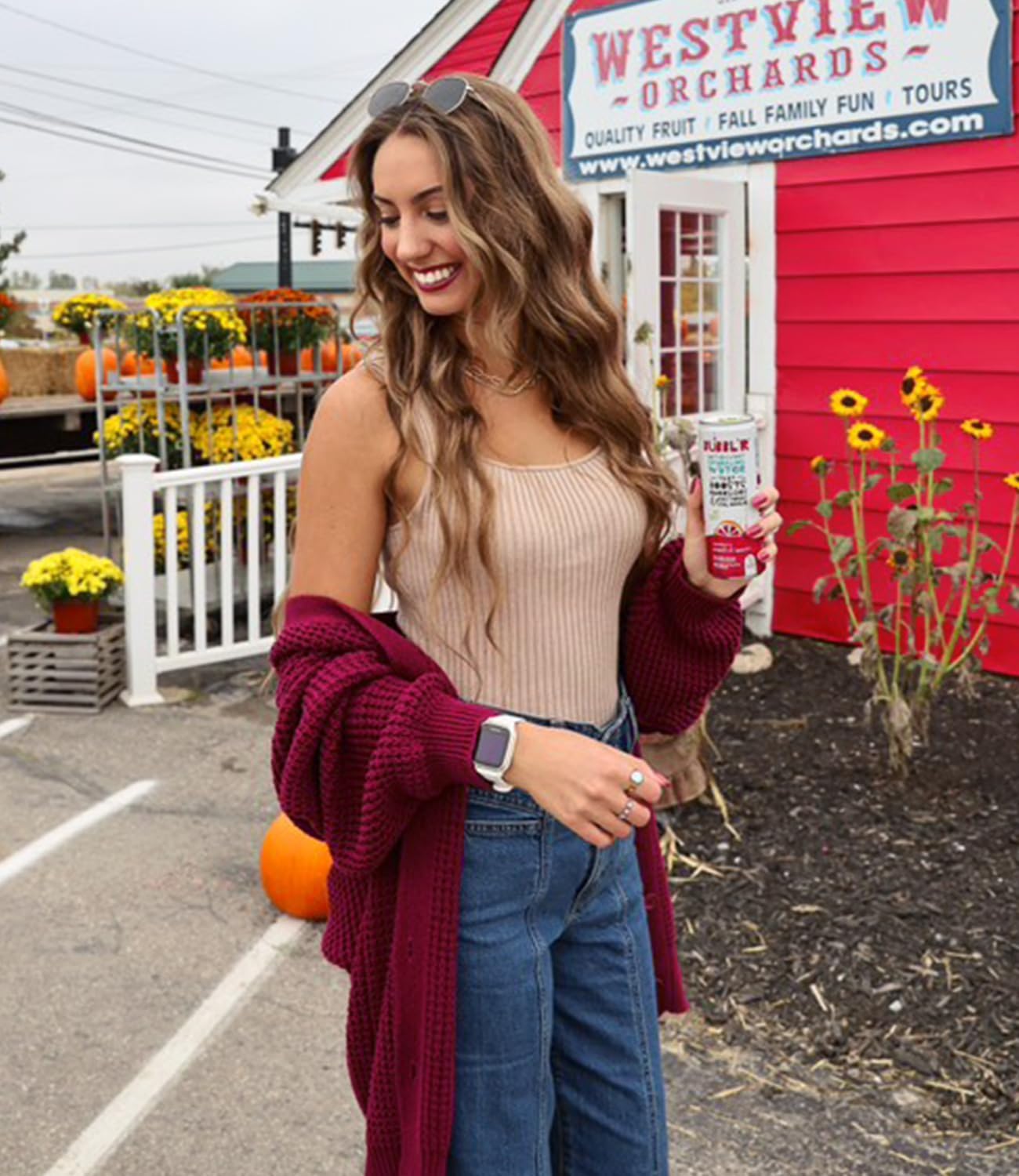 QUALFORT Cardigan Sweaters for Women 100% Cotton Button-Down Oversized Knit Outerwear Fall Tops for Women 2026 - Image 3