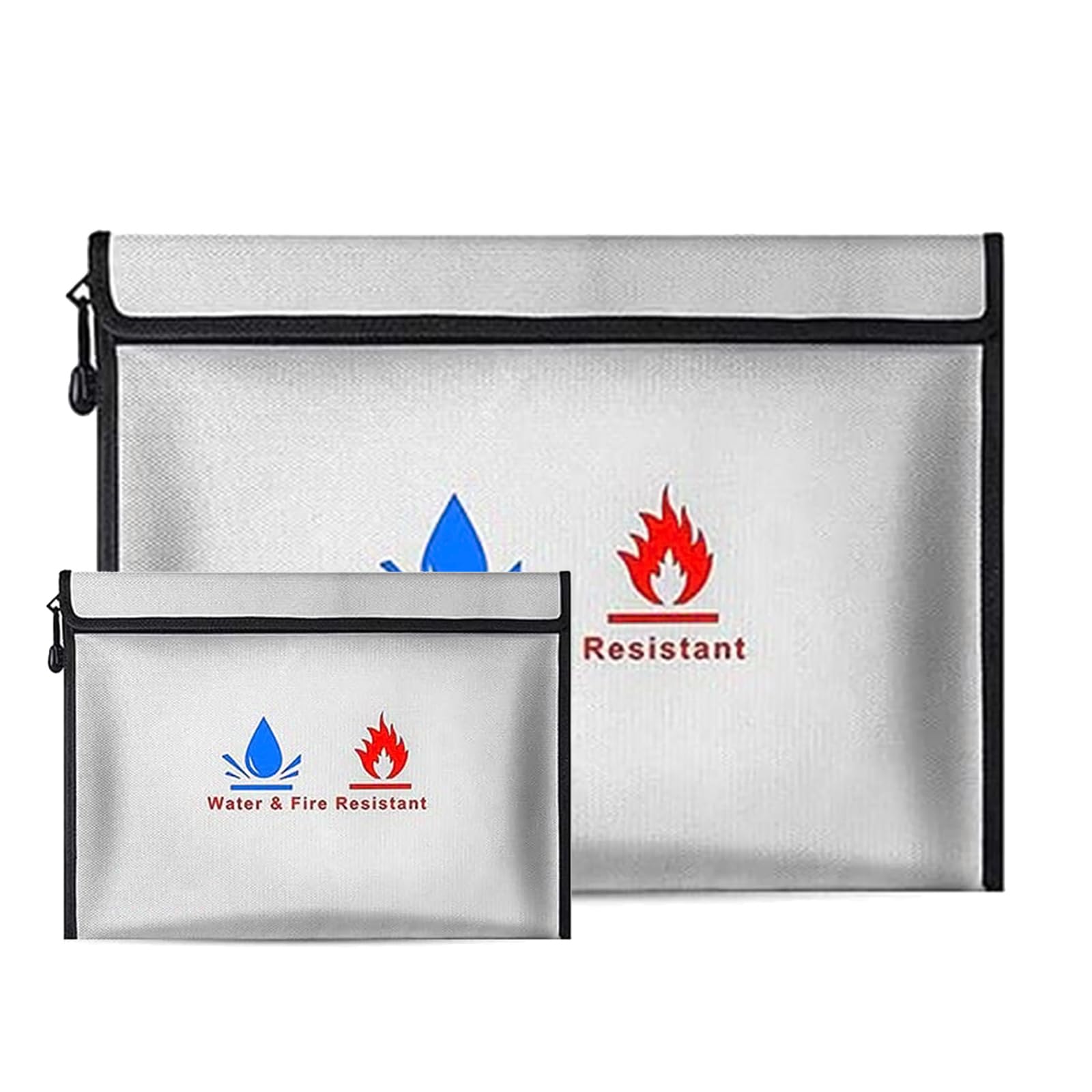 Bolsa de documentos ignífuga, impermeable, ignífuga, bolsa de archivos, bolsa organizadora de almacenamiento de documentos, bolsa de archivos de viaje, para oficina y escuela