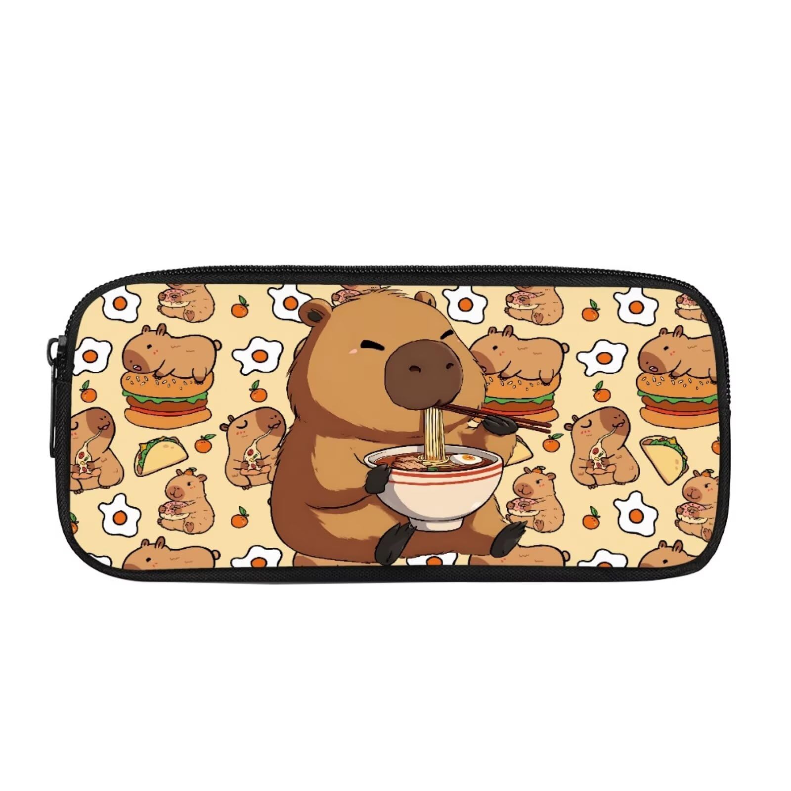 Coloranimal Noodles Capybara Pencil Case Pencil Box for Boy Girls Pen Case for Kindergarten Elementary School Portable Pen Pouch Bag Spacious School Supplies